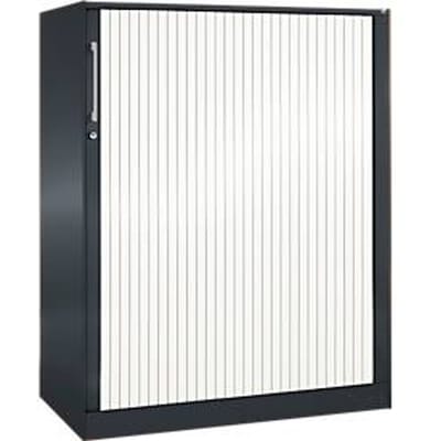 Roldeurkast ASISTO C 3000, 3 ordnerhoogten, B 1000 mm, antraciet/wit