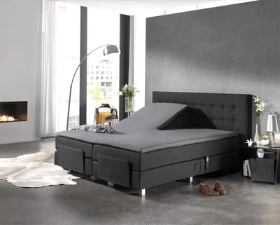 Dreamhouse Hoeslaken Splittopper Katoen Grijs - 140 x 200 cm + 15 cm hoekhoogte