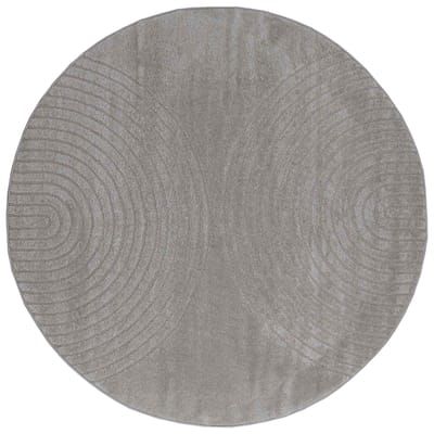 vidaXL - Binnen - kleed - GALATI - Grijs - Ø - 120 - CM - Polyester