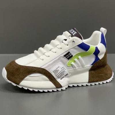Luxe Heren Sneakers Zomer Mesh Mocassins Vetersluiting Leer Sport Vier Seizoenen Casual Hardloopschoenen Comfortabele Forrest Gump Schoen 44 white