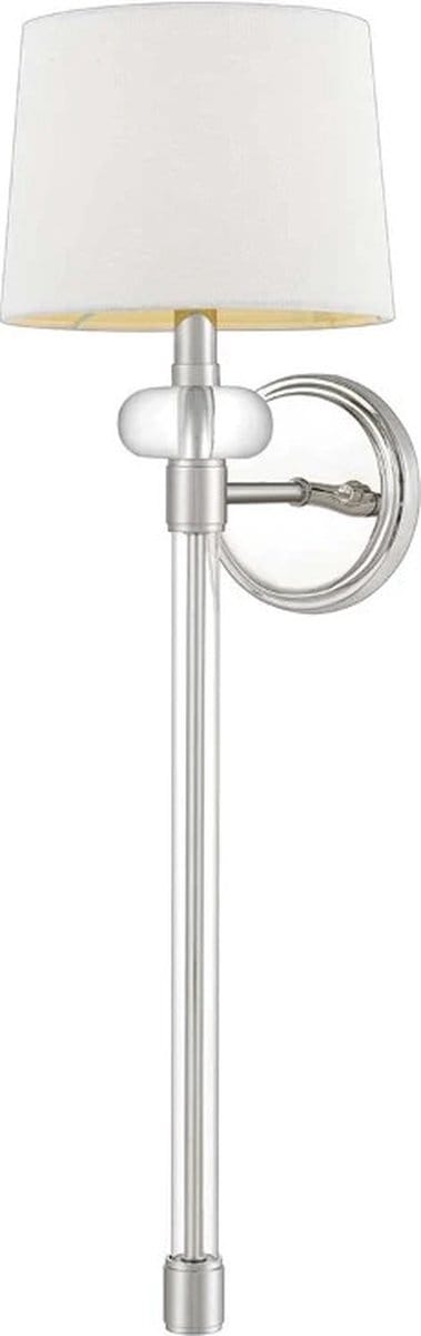 Quoizel LED Wandlamp Barbour | 1X E14 Max 40W | Polished Nickel