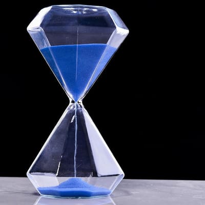 Zandloper Timer - Zandlopers Diamant - Tijd Meten - Verdikt Glas - 5/15/30 Minuten - Paars