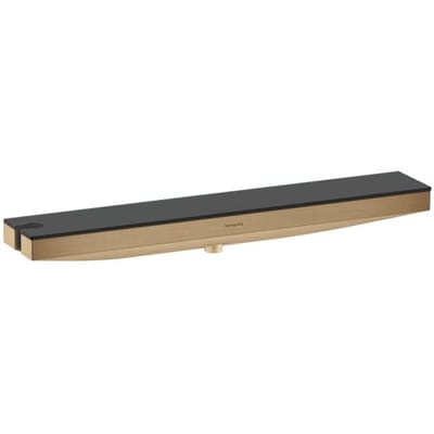 Hansgrohe Rainfinity - Wandaansluitbocht met houder en plank, geborsteld brons 26843140