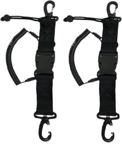 Retractor Duikaccessoires - 2 stuks spiraalkabel met karabijnhaak en snelsluiting voor onderwatercamera en snorkelen
