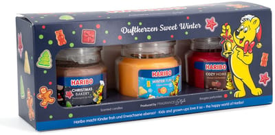 Haribo geurkaarsen - set van 3 - sweet winter