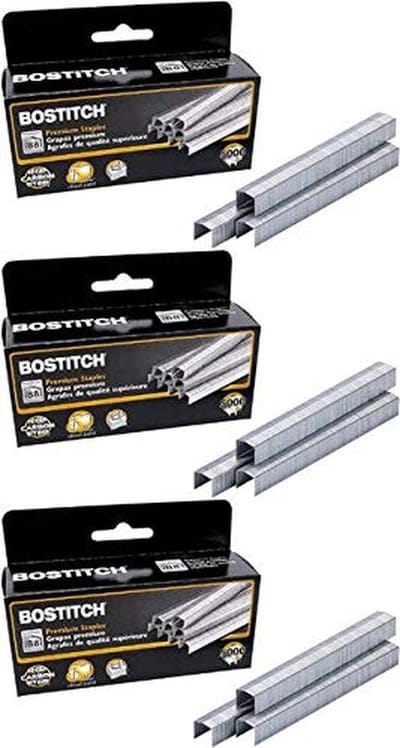 Professionele nietjes voor nietmachine, 3/8 inch, 45 vel capaciteit, 5000 stuks per doos - 3 voordeelverpakking