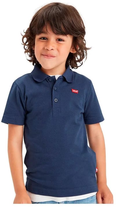 Levi´s ® Kids Back Neck Tape Korte Mouw Poloshirt Blauw 14 Years Jongens