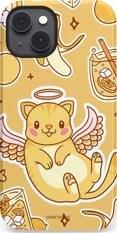 Casetastic Hoesje Geschikt voor Apple iPhone 14 Magsafe - Stijlvolle Beschermende Duo-layer Case - Poezenvleugels