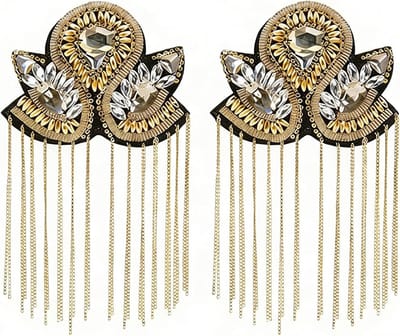 Stijlvolle Epaulettes met Kwast Chain voor Mannen - Perfect voor Militaire Kostuums, Halloween Cosplay en Theater Shows