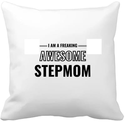 Akyol - i am a freaking awesome stepmom Kussen hoes - Mama - de meest geweldigste stiefmoeder - moeder cadeautjes - moederdag - verjaardagscadeau - verjaardag - cadeau - geschenk - kado - gift - moeder artikelen - 40 bij 40 cm