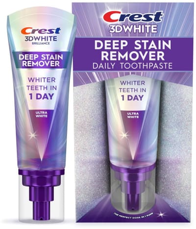 Crest 3D White Brilliance Deep Stain Remover – Groot formaat – Nieuw in Nederland – Verwijdert Diepe Tanden Vlekken, Verheldert Tanden & Beschermt Tandglazuur – Voor een Stralende, Witte & Gezonde Glimlach