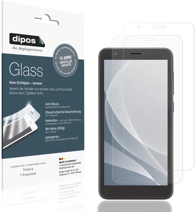 dipos – 2x Matte Pantserfolie geschikt voor Telstra T-Essential | 9H Screenprotector