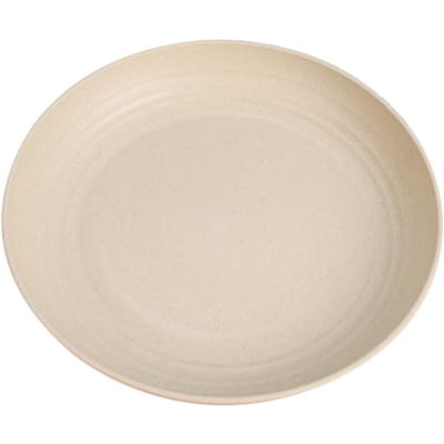 23cm Rond Salade Dessert Dinerbord Stapelbaar Onbreekbaar Herbruikbaar Tarwestro Schaal Magnetronbestendig Fruitbord voor Eetkamer 23x23x2cm