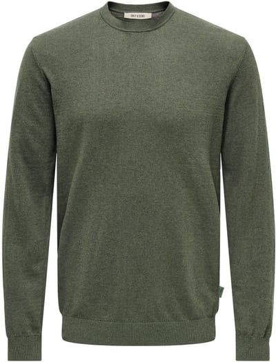 ONLY&SONS - ONSLOUI REG 12 MEL CREW KNIT NOOS - Heren - Gebreide truien