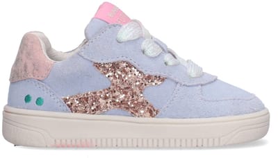 BunniesJR 226207-422 Meisjes Lage Sneakers - Blauw - Leer - Veters