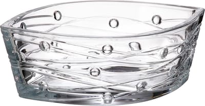 Mooie aparte schaal LABYRINT - BOHEMIA KRISTAL - Crystalite vaas LABYRINT 20 cm