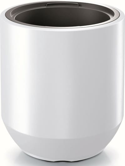 Prosperplast Plantenpot/bloempot Sevilla - buiten/binnen - kunststof - wit - D39 x H44 cm - met binnenpot