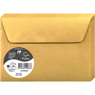 Pollen by Clairefontaine envelop C6, 120 g/m2, goud