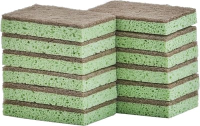 12-pack - Natuurlijke sisal schuursponsjes - Krasbestendig - Biologisch afbreekbaar - Keuken-/panbestendig - Antiaanbak kookgerei - Groen