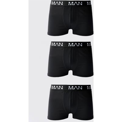 Heren Active Performance 3-Pack Boxers | Black | Size Small