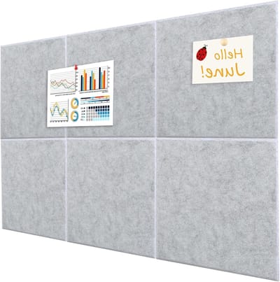 Okydoky Felt Bulletin Board Self Adhesive 30 x 30 cm 6 Pieces Bulletin Board Ceramic Tiles Visual Pin Boards Cork - ShopVlot
