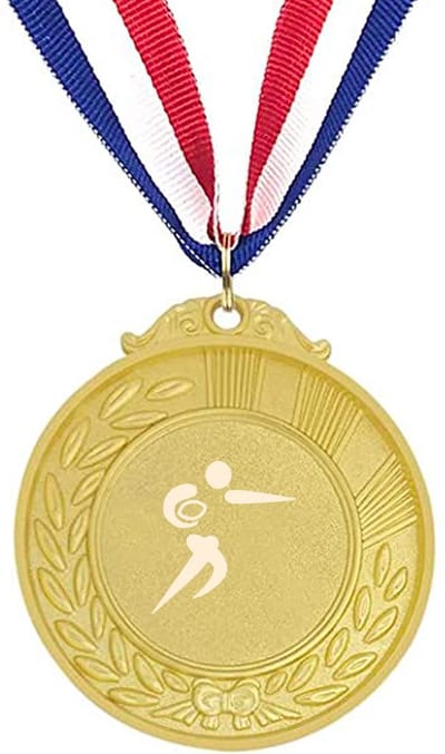 Akyol - rugby medaille goudkleuring - Rugby - beste rugby speler - gegraveerde sleutelhanger - cadeau - gepersonaliseerd - rugby bal - sport - sleutelhanger met naam