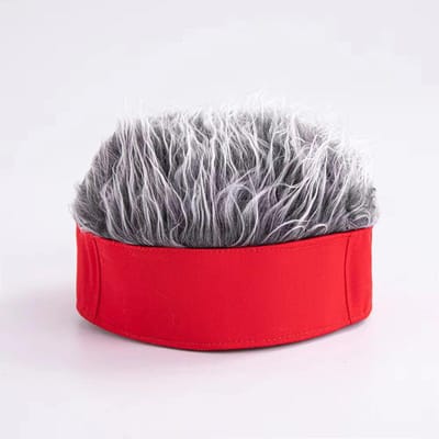Baseball Cap Mannen Vrouwen Muts Pruik Hoed Leuk Kort Haar Caps Ademend Zacht voor Party Toupetje Hoeden Outdoor 8 gray
