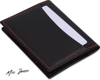 Mrs. Jones Minifold lederen creditcardhouder portemonnee RFID-blokkering contactloze kaartbeschermer herenkaarthouder geschenkdoos heren .
