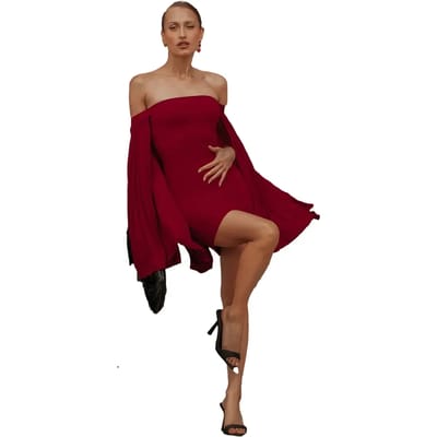 Korte bustierjurk met plissé chiffon cape vrouwen Goddiva