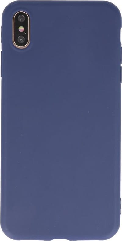 Premium Color Bescherming Telefoonhoesje - Backcover Hoesje - Achterkant Hoesje - Geschikt voor iPhone Xs Max - Navy