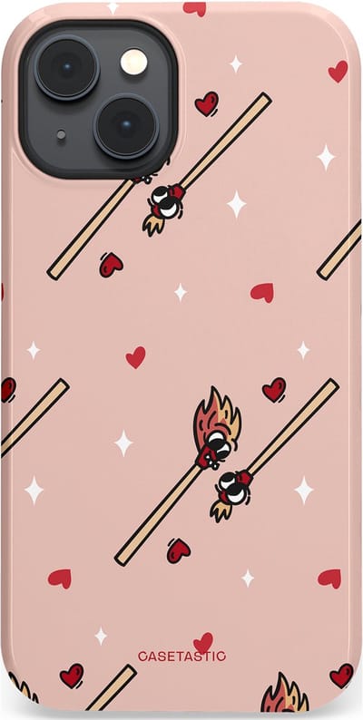 Casetastic Hoesje Geschikt voor Apple iPhone 14 Plus Magsafe - Stijlvolle Beschermende Duo-layer Case - Vurige liefde