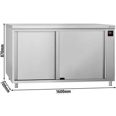 GGM Gastro Wärmeschrank ECO - 1600x700mm - mit Durchreiche & Schiebetüren - Digital