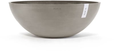 Ecopots Vienna 70 - Taupe - Ø70 x H25,3 cm - Ronde taupe bloempot