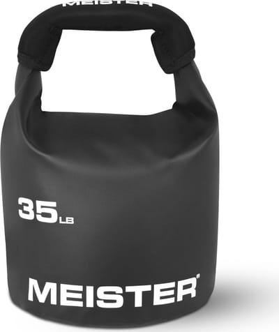 Draagbare Zand Kettlebell voor Thuis en Reizen - 15,9kg - Zwarte Zachte Zandzak Gewicht