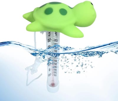 Zwembad Thermometer - Watermeter Speelgoed - Water Temperatuur Meten - Grappig Schildpad Design - 15 x 7 cm - Groen