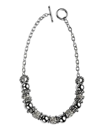 Behave ketting - Diverse kralen met steentjes - Mode accessoires - Nikkelvrij - 41,5 cm