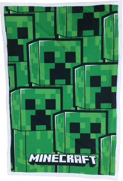 Minecraft fleece deken - sherpa
