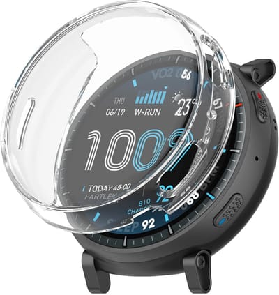 Strap-it TPU Case geschikt voor Amazfit Active Max - Beschermhoesje - Beschermingen tegen krassen & stoten (Transparant)