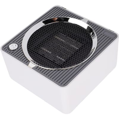 Chauffage d'appoint pour usage intérieur Chauffage rapide Silencieux Portable Ventilateur Chauffant de bureau pour Chambre à coucher Salle de bain black