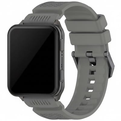 Siliconen bandje - geschikt voor Garmin Venu X1 - gespsluiting - grijs