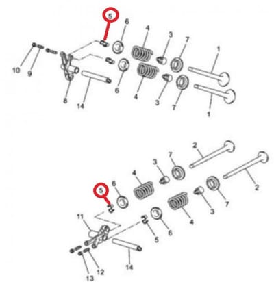 Fraise Verrouillage ressort de soupape pour scooter Yamaha 125 X-Max 3S0E211800