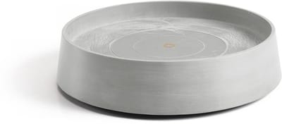 Ecopots Saucer Wheels Oslo - White Grey - Ø41 x H9,5 cm - Ronde witgrijze onderschotel op wielen met waterreservoir