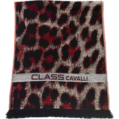 Cavalli Class Mannen Bordeau Wollen Sjaal