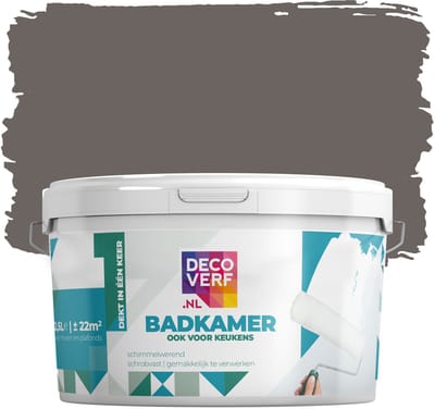 Decoverf badkamerverf 2.5L ebbenhout