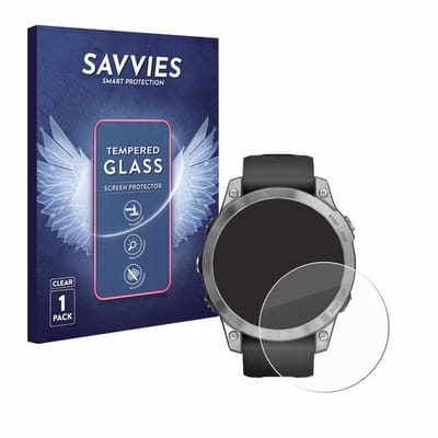 Savvies - Glas Screenprotector voor Garmin Fenix 7 (47 mm) - Gehard Beschermglas 9H