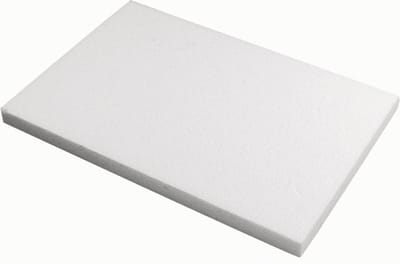 Rayher Piepschuim schijf/schijven - 2x - wit - 20 x 30 x 2 cm - hobby figuren artikelen - vormen