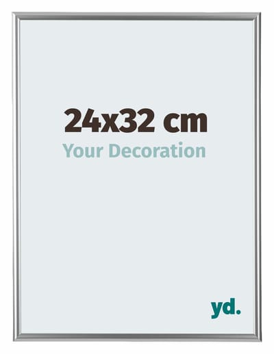 Your Decoration - Fotolijst 24x32 cm - Kunststof - Zilver - Bordeaux