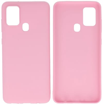 Hoesje Geschikt voor de Samsung Galaxy A21s - Backcover Color Telefoonhoesje - Roze