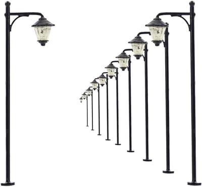 LYM11 10 stks Model Spoorweg Led Lantaarnpaal Lampen Straat Lgihts N Schaal 5 cm 12 V Nieuwe
