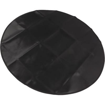 Tapis Ignifuge Imperméable Double Face Portable Rond pour Barbecue Sol pour Brasero Fumoir 36 Pouces Noir